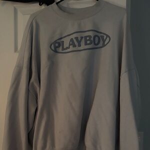 PLAYBOY Light Blue Crewneck Oversized